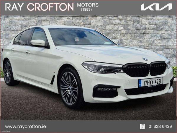 BMW 5-Series Saloon, Petrol Plug-in Hybrid, 2017, White