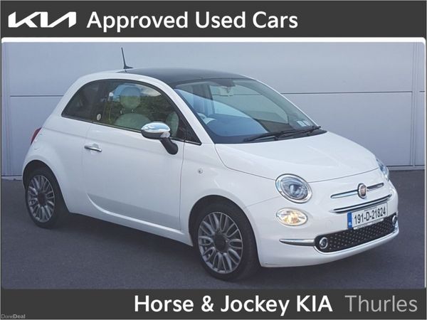 Fiat 500 Hatchback, Petrol, 2019, White
