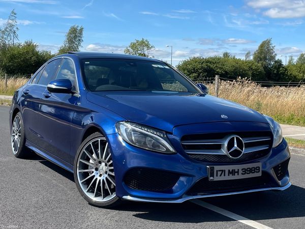 Mercedes-Benz C-Class Saloon, Diesel Hybrid, 2017, Blue