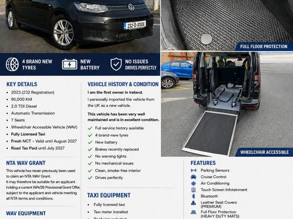 Volkswagen Caddy MPV, Diesel, 2023, Black