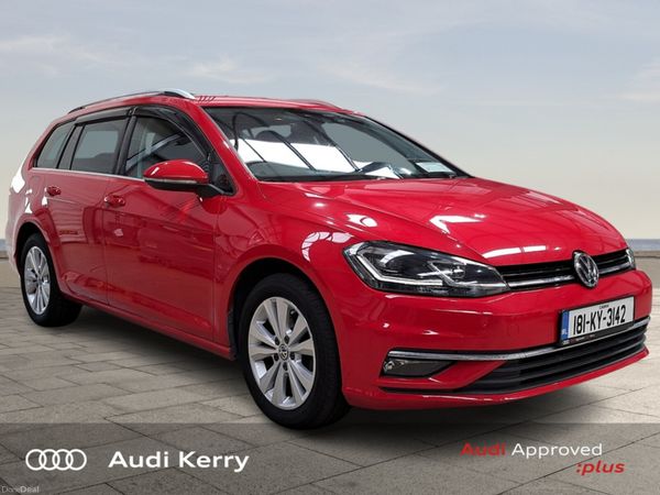 Volkswagen Golf Estate, Petrol, 2018, Red
