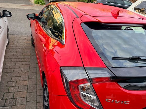 Honda Civic Hatchback, Petrol, 2018, Red