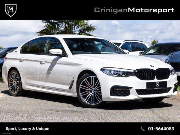 BMW 5-Series Saloon, Petrol Plug-in Hybrid, 2019, White