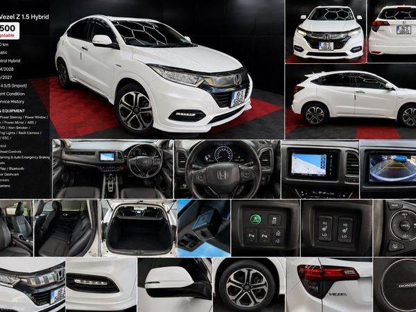 Honda Vezel Estate, Petrol Hybrid, 2019, White
