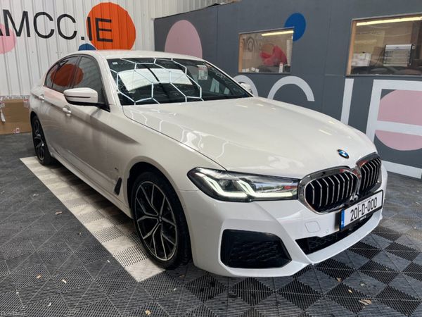 BMW 5-Series Saloon, Petrol Hybrid, 2020, White