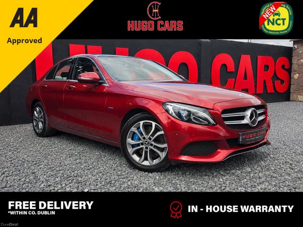 Mercedes-Benz C-Class Saloon, Petrol Plug-in Hybrid, 2017, Red