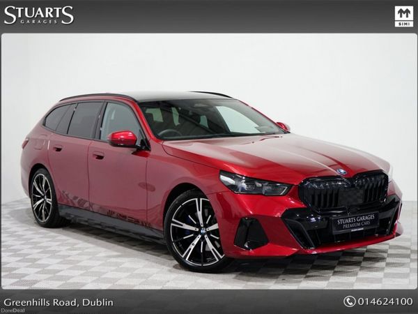 BMW 5-Series Estate, Petrol Plug-in Hybrid, 2025, Red