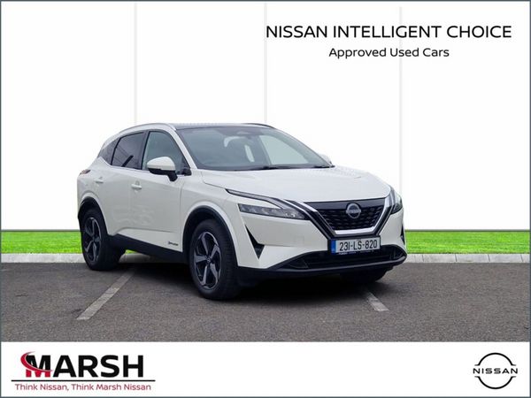 Nissan Qashqai SUV, Petrol Hybrid, 2023, White