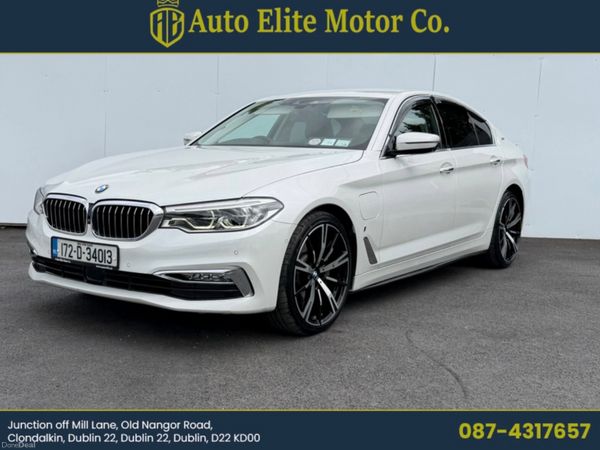 BMW 5-Series Saloon, Petrol Hybrid, 2017, White