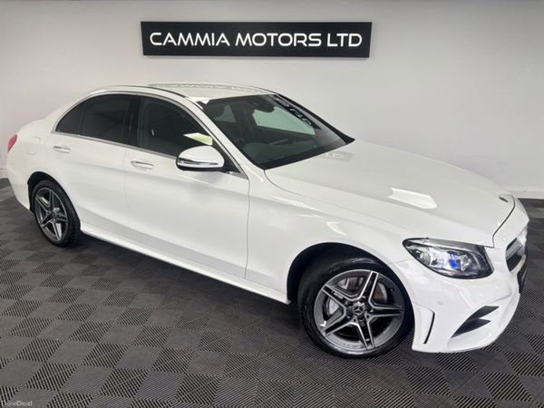 Mercedes-Benz C-Class Saloon, Petrol Hybrid, 2019, White