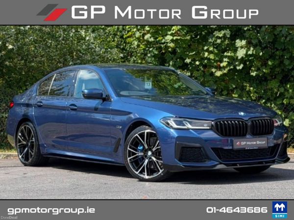 BMW 5-Series Saloon, Petrol Plug-in Hybrid, 2023, Blue