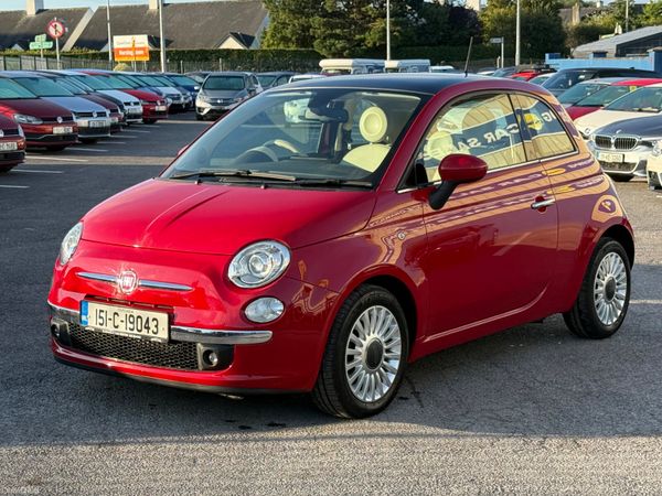 Fiat 500 Hatchback, Petrol, 2015, Red