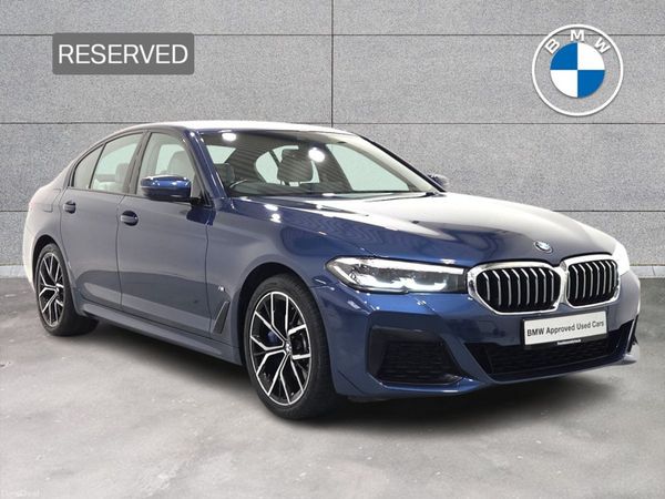 BMW 5-Series Saloon, Petrol Plug-in Hybrid, 2021, Blue