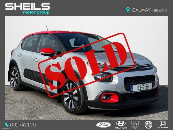Citroen C3 Hatchback, Petrol, 2018, Grey