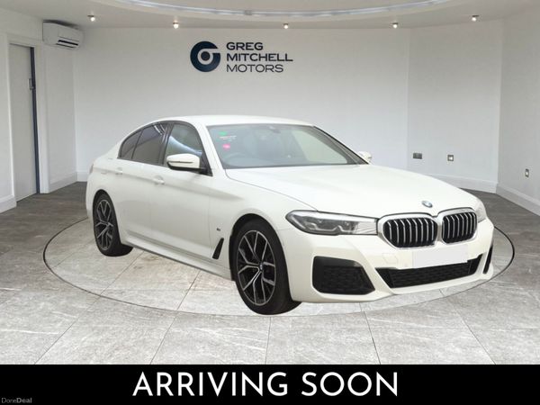 BMW 5-Series Saloon, Diesel Hybrid, 2022, White