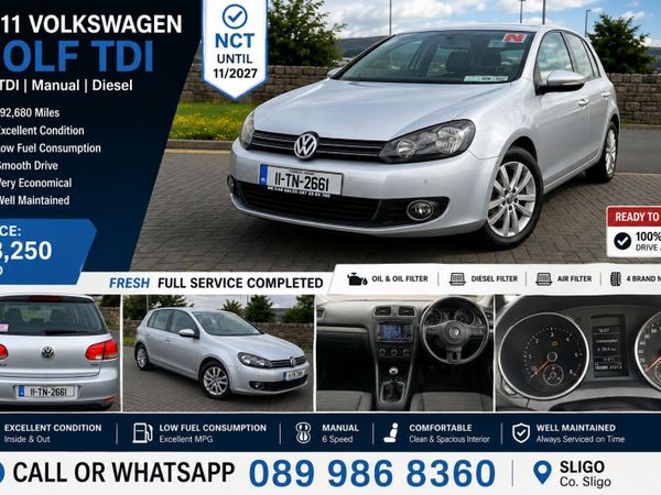 Volkswagen Golf Hatchback, Diesel, 2011, Silver