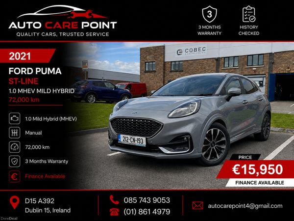 Ford Puma MPV, Petrol Hybrid, 2021, Grey