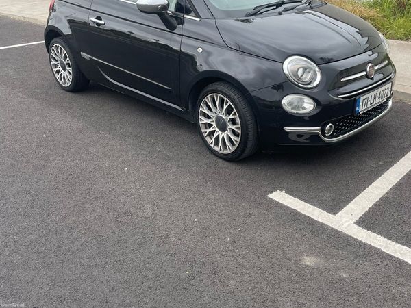 Fiat 500 Hatchback, Petrol, 2017, Black