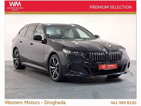 BMW 5-Series Estate, Petrol Hybrid, 2025, Black
