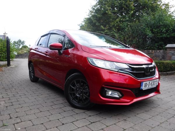 Honda Fit Hatchback, Petrol Hybrid, 2018, Red