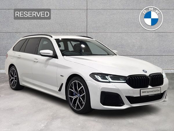 BMW 5-Series Estate, Petrol Plug-in Hybrid, 2023, White