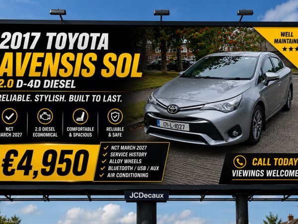 Toyota Avensis Saloon, Diesel, 2017, Grey