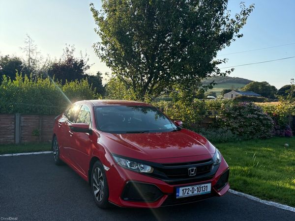 Honda Civic Hatchback, Petrol, 2017, Red