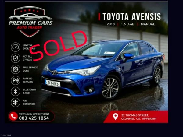 Toyota Avensis Saloon, Diesel, 2018, Blue