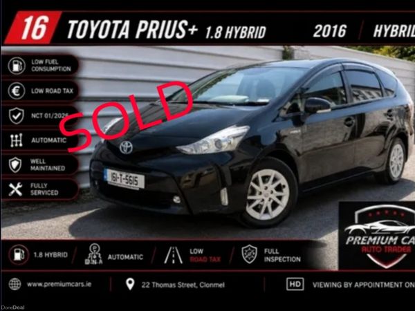 Toyota Prius MPV, Petrol Hybrid, 2016, Black