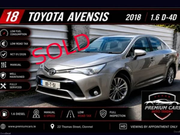 Toyota Avensis Saloon, Diesel, 2018, Brown