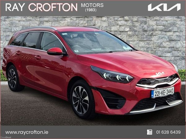Kia Ceed Estate, Petrol Plug-in Hybrid, 2022, Red