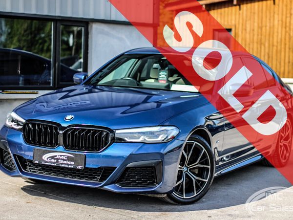 BMW 5-Series Saloon, Diesel Hybrid, 2021, Blue