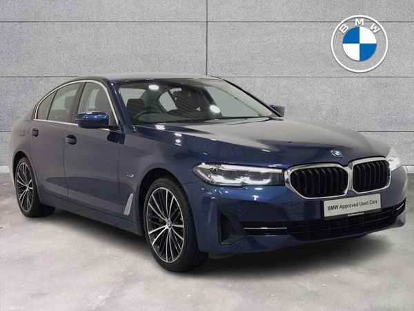 BMW 5-Series Saloon, Petrol Plug-in Hybrid, 2022, Blue