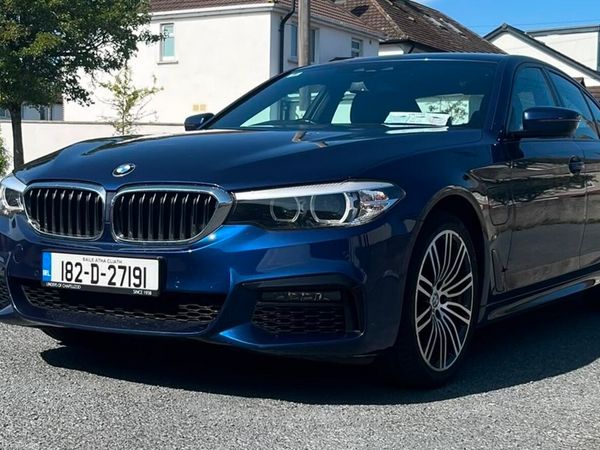BMW 5-Series Saloon, Petrol Plug-in Hybrid, 2018, Blue