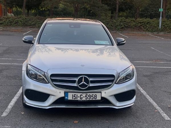 Mercedes-Benz C-Class Saloon, Diesel Hybrid, 2015, Silver