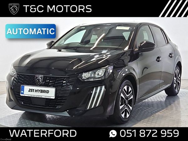 Peugeot 208 Hatchback, Petrol Hybrid, 2025, Black