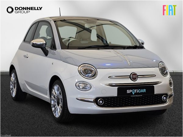 Fiat 500 Hatchback, Petrol, 2018, White