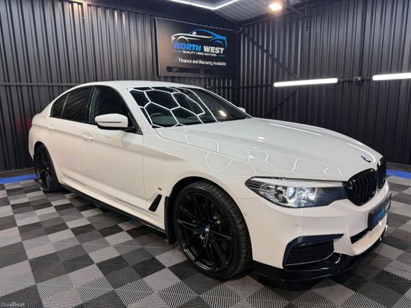 BMW 5-Series Saloon, Petrol Hybrid, 2019, White