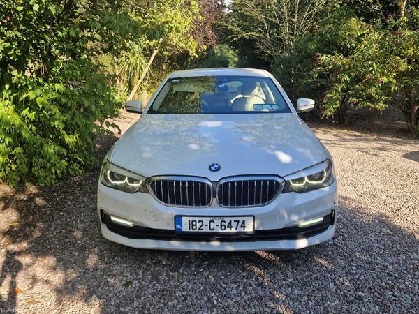 BMW 5-Series Saloon, Petrol Plug-in Hybrid, 2018, White