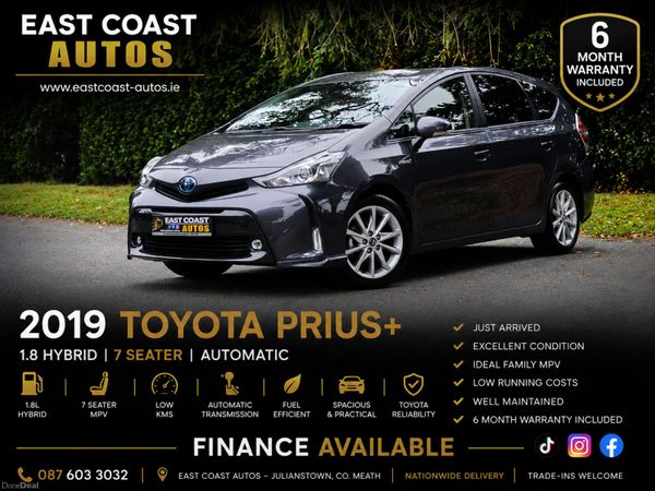 Toyota Prius MPV, Petrol Hybrid, 2019, White