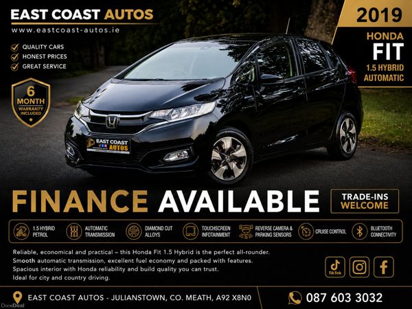 Honda Fit Hatchback, Petrol Hybrid, 2019, Black