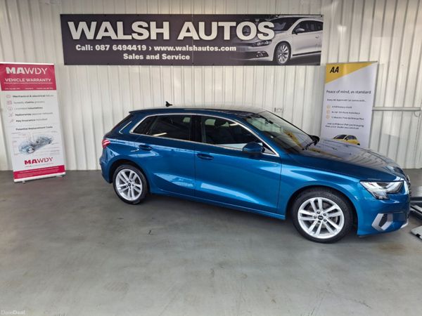 Audi A3 Hatchback, Petrol Plug-in Hybrid, 2023, Blue