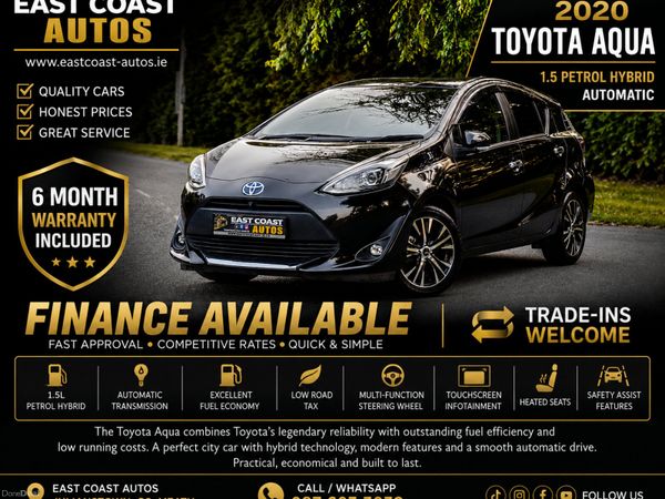 Toyota Aqua Hatchback, Petrol Hybrid, 2020, Black