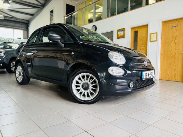 Fiat 500 Hatchback, Petrol, 2018, Black