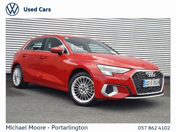 Audi A3 Hatchback, Petrol, 2022, Red