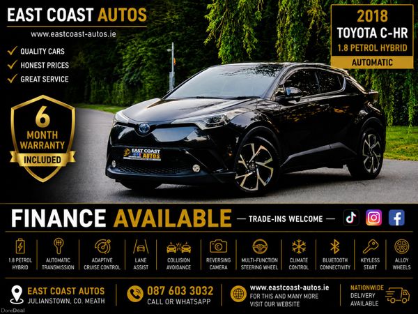 Toyota C-HR Hatchback, Petrol Hybrid, 2018, Black