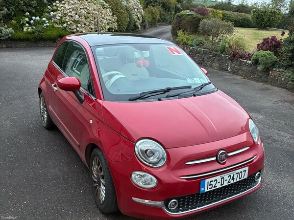 Fiat 500 Hatchback, Petrol, 2015, Red