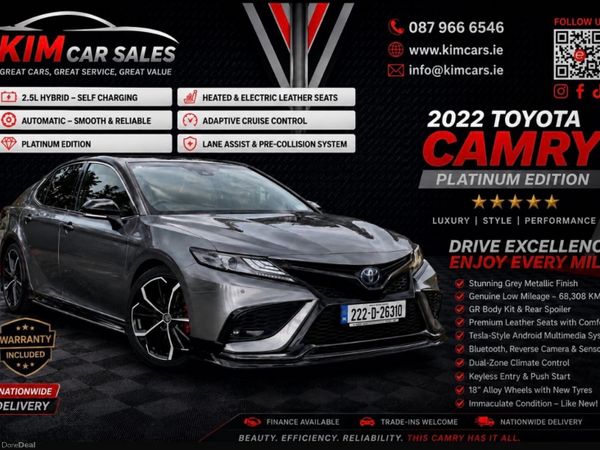 Toyota Camry Saloon, Petrol Hybrid, 2022, Grey