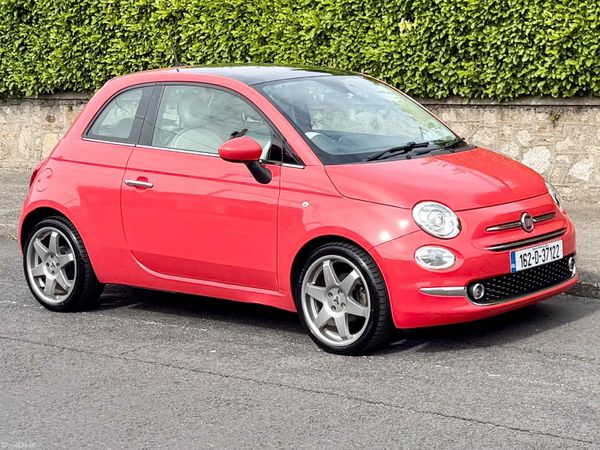 Fiat 500 Hatchback, Petrol, 2016, Red