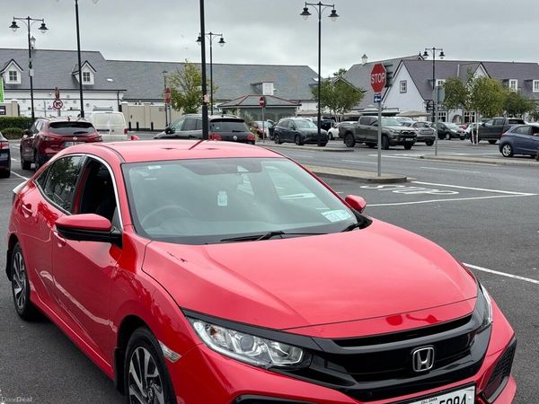 Honda Civic Hatchback, Petrol, 2018, Red